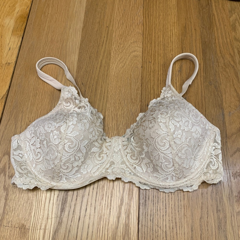 Leading Lady 5044 Nude Floral Lace Underwire Padded Bra Size 40D Womens